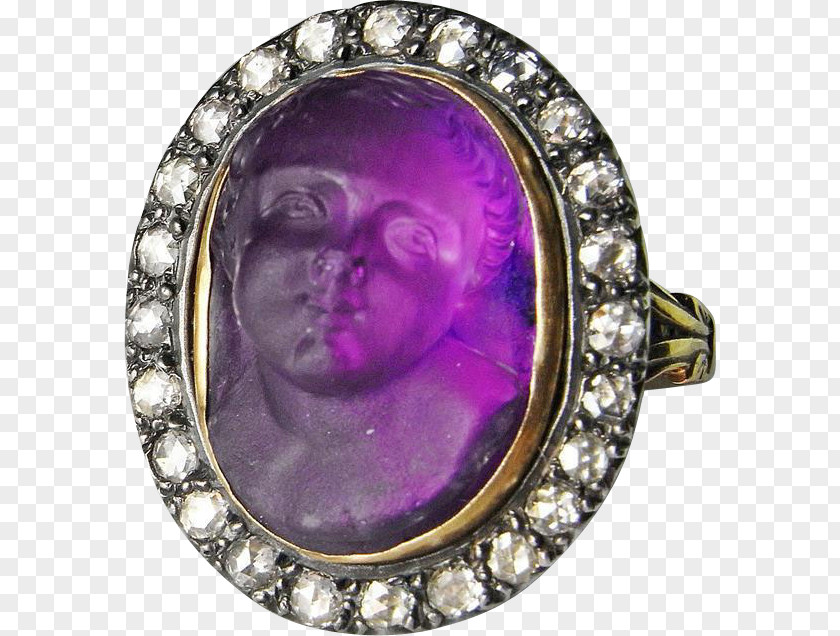 Amethyst Jewellery Ring Cameo Gold PNG
