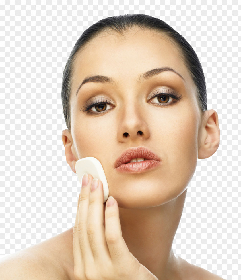 Makeup Model Face Powder Cosmetics Foundation Puff BB Cream PNG