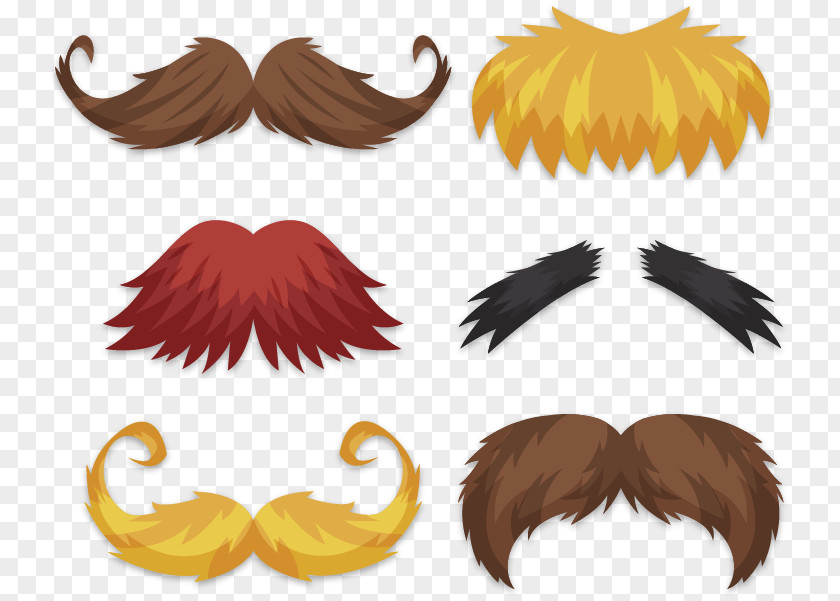 Six Kinds Of Beard Shape Moustache PNG