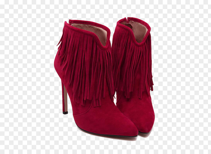 Fringe Boot High-heeled Footwear Shoe Absatz PNG