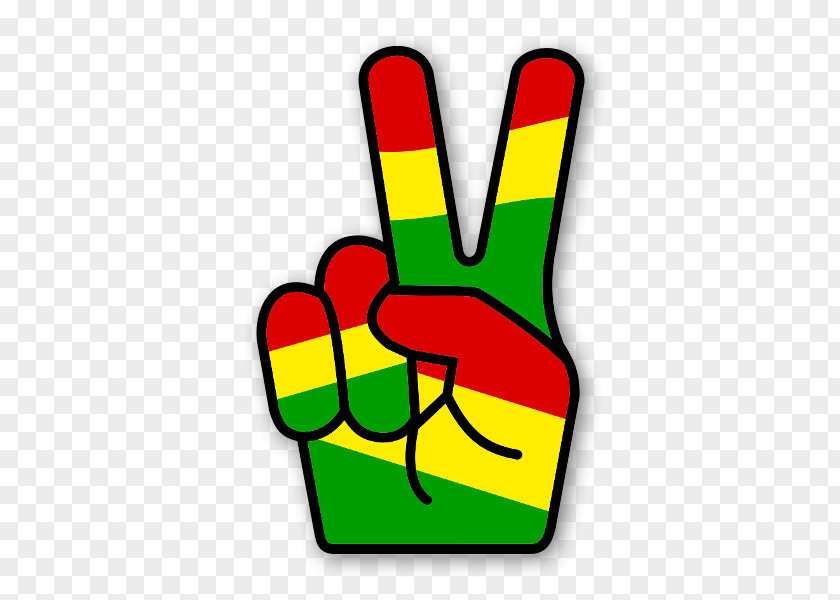 Rastafari Reggae V Sign Peace Symbols PNG