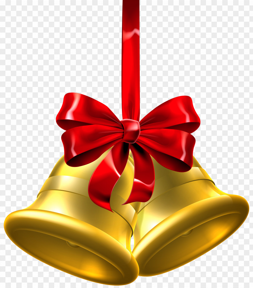Gold Christmas Bells Clip Art Image Jingle Bell PNG
