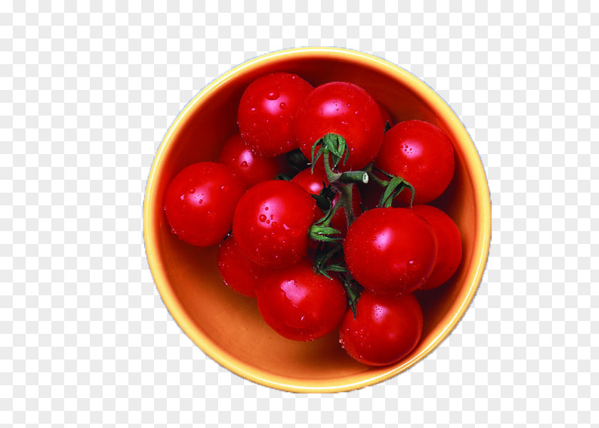 Free Bowl Of Tomato Pull Material Plum Juice Cherry Vegetarian Cuisine Bush PNG