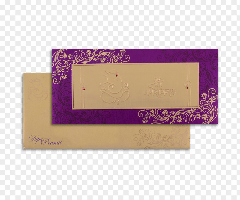 Hindu Wedding Card Rectangle PNG