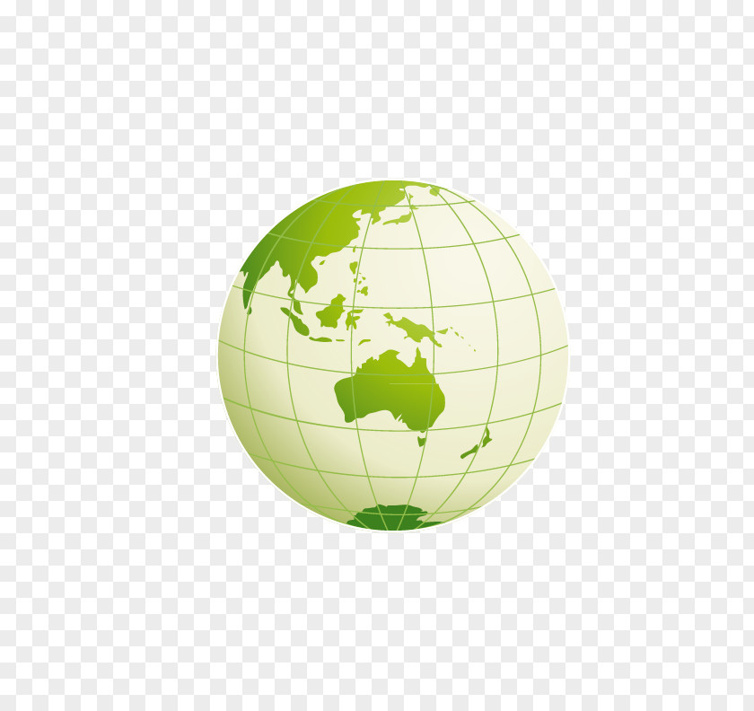 Green Earth Buckle-free Material Globe PNG