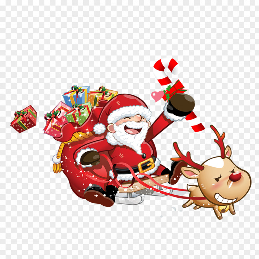 Santa Claus Creative Reindeer Christmas Dress Up Gift PNG