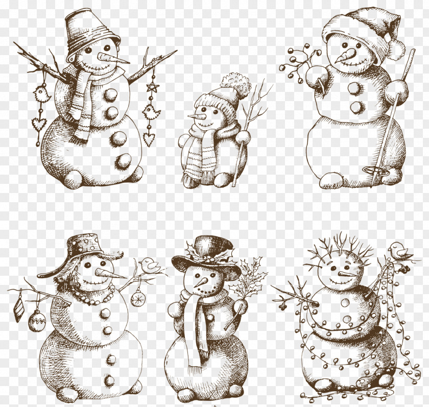 Snowman Painted 6 Christmas PNG