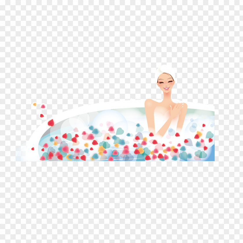 Anti-aging Bath Bathing Woman Illustration PNG