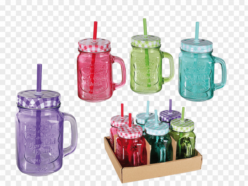 Blue Drinking Glasses Table-glass Straw Lid PNG