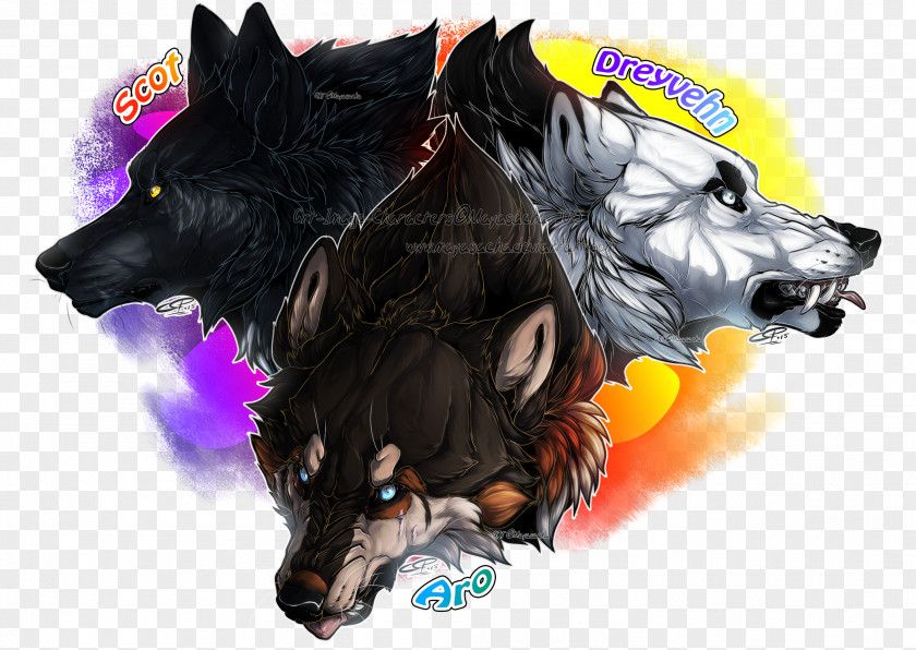 Dog Drawing Black Wolf Digital Art PNG