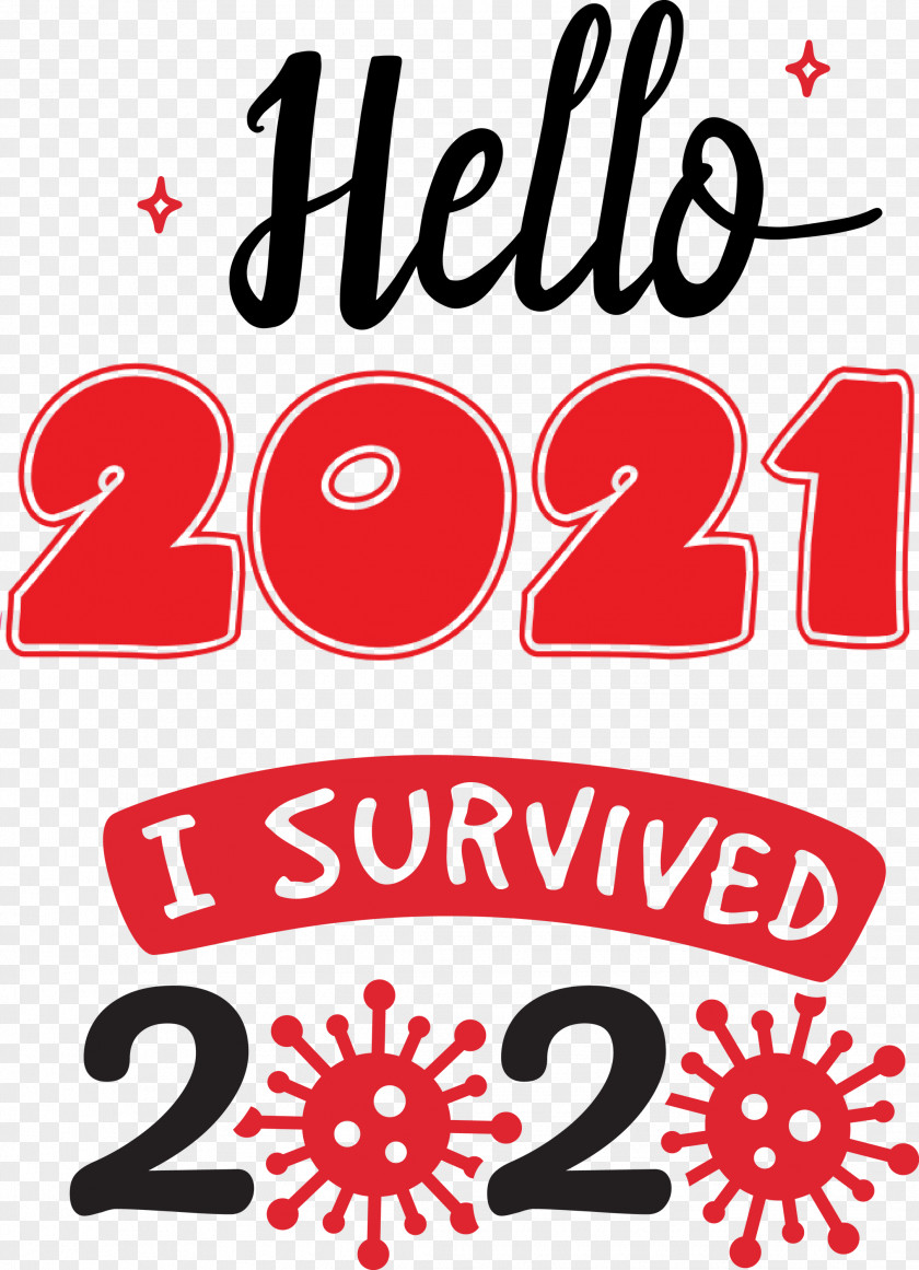 Hello 2021 New Year PNG