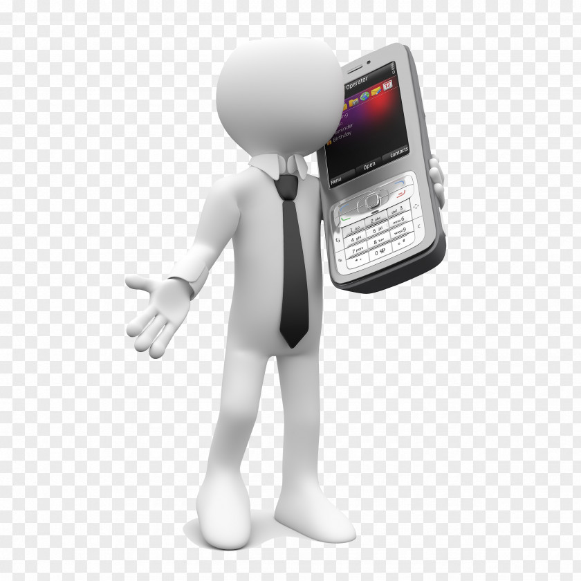 Holding Mobile Phone 3D Villain Stock Photography Royalty-free Clip Art PNG
