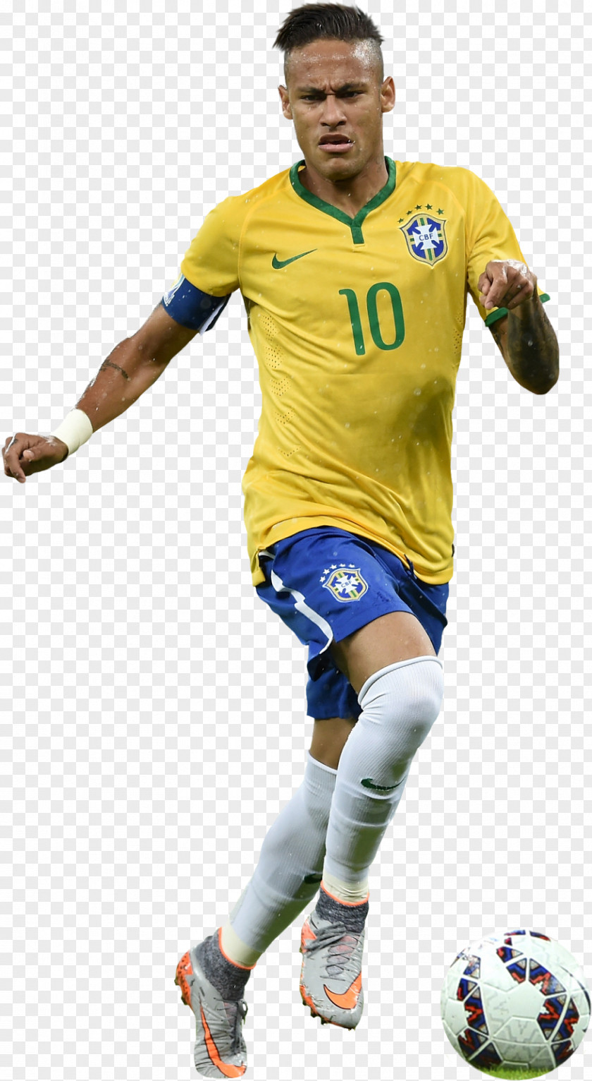 Neymar Football Render Athlete Brazil National Team FC Barcelona 2014 FIFA World Cup PNG