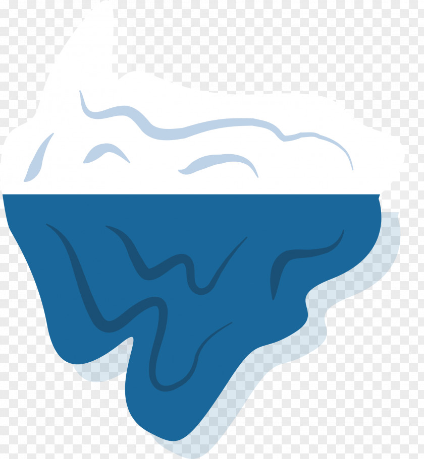 Three-dimensional Cartoon Iceberg Illustration PNG