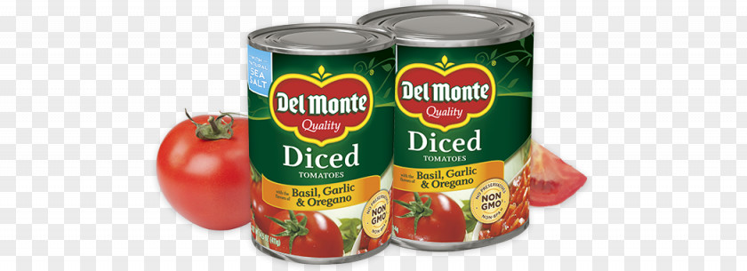 Basil Oregano Del Monte Diced Tomatoes With Food Chef PNG
