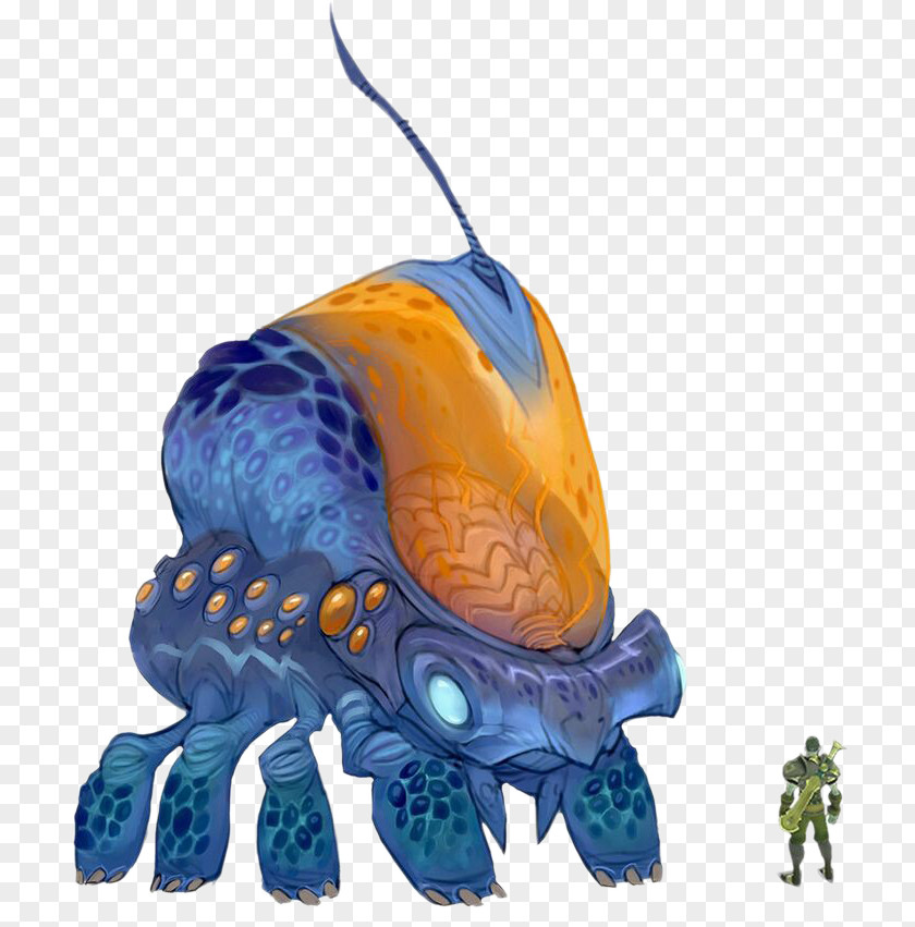 Blue Monster And Swordsman WildStar Character Model Sheet Illustration PNG