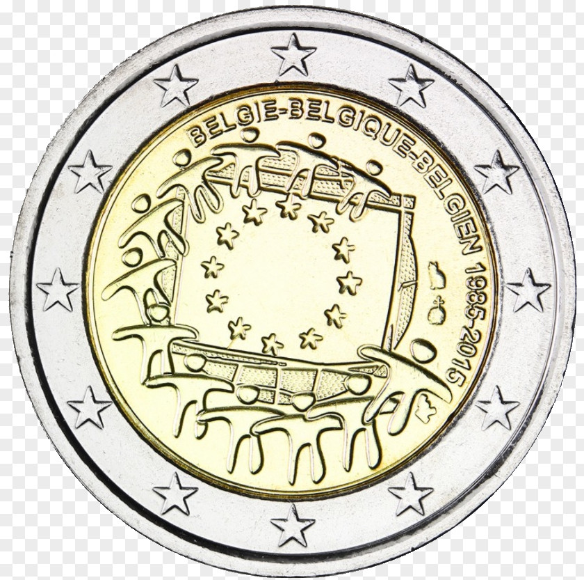 Coin Belgium Belgian Euro Coins 2 PNG