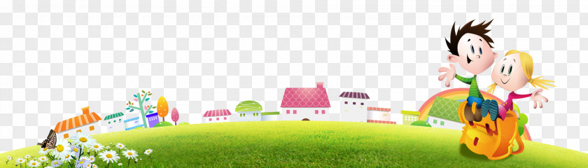 Grassland Background Material Cartoon Illustration PNG