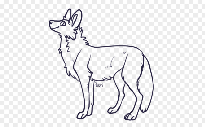 Painting Line Art Red Fox Drawing PNG