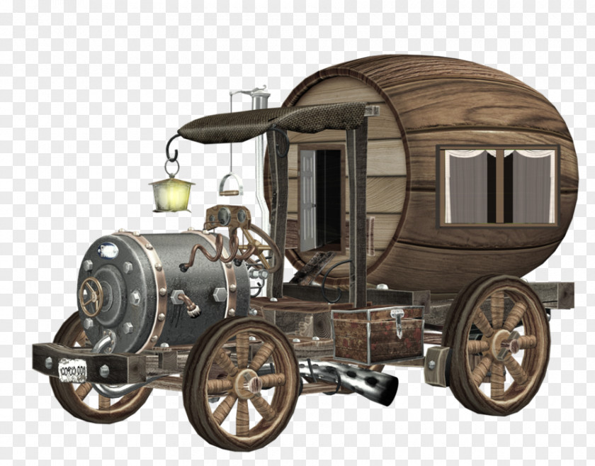 Carriage Car Steampunk Industrial Revolution Vehicle PNG