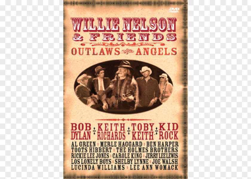 Dvd Outlaws And Angels Willie Nelson & Friends – Stars Guitars DVD The Highwaymen Country Rock PNG