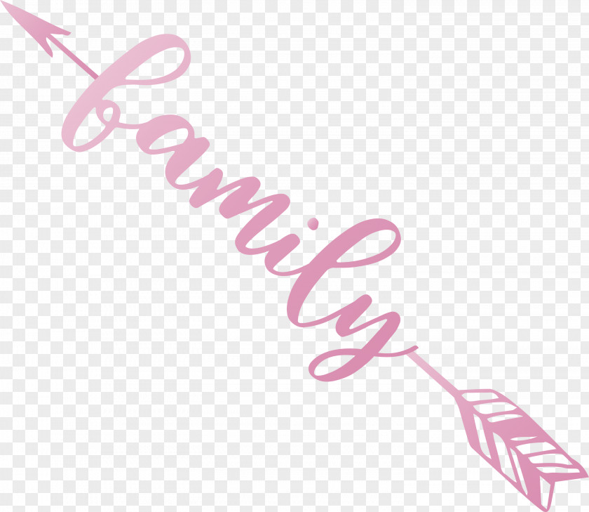 Family Arrow With Cute Word PNG