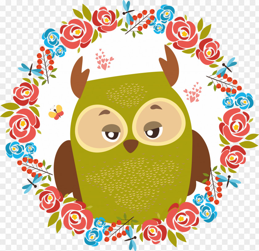 Garland Cartoon Bird Baby Owls Drawing PNG