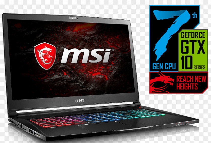 Laptop MSI GS73VR Stealth Pro Intel Core I7 Hard Drives PNG