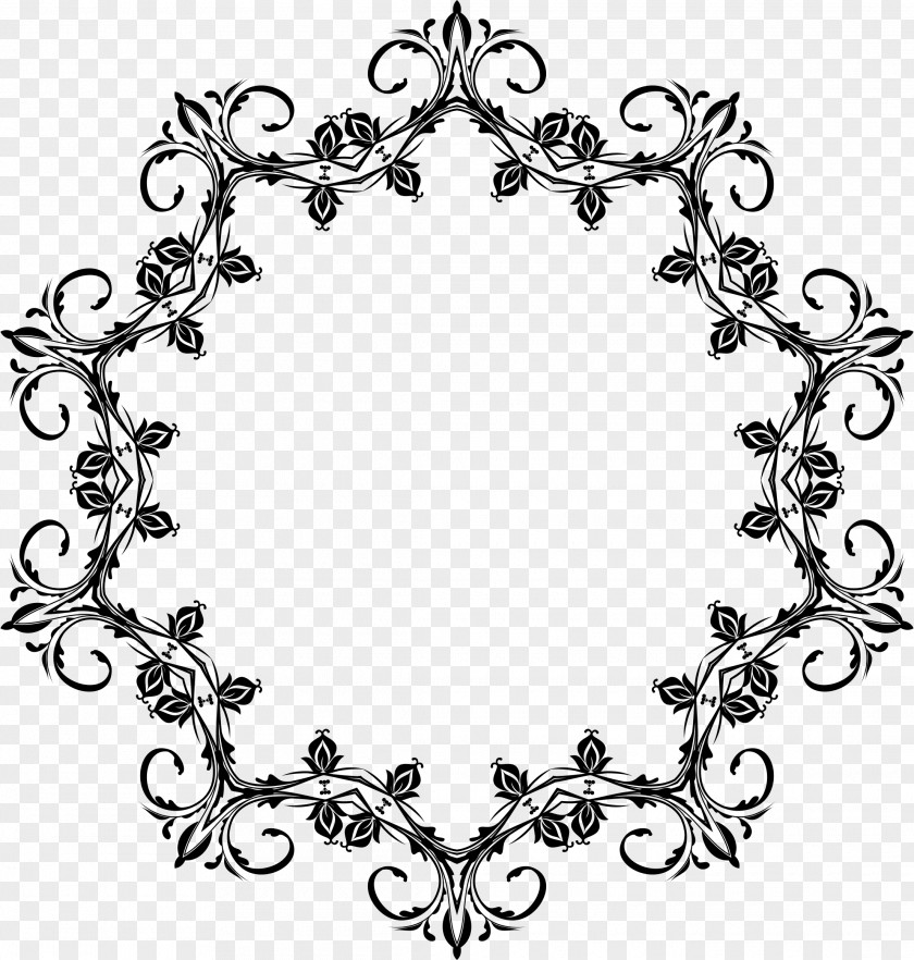 Geometric Border Line Art Clip PNG