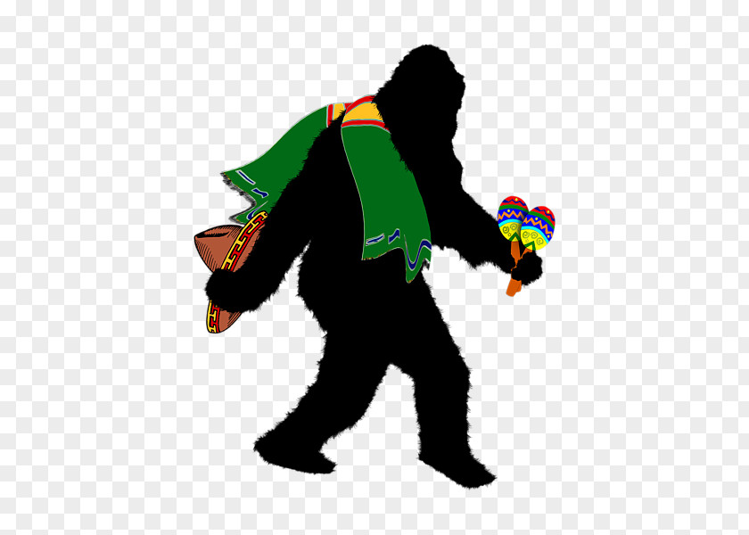 Serape Bigfoot Silhouette Squatch Yeti PNG