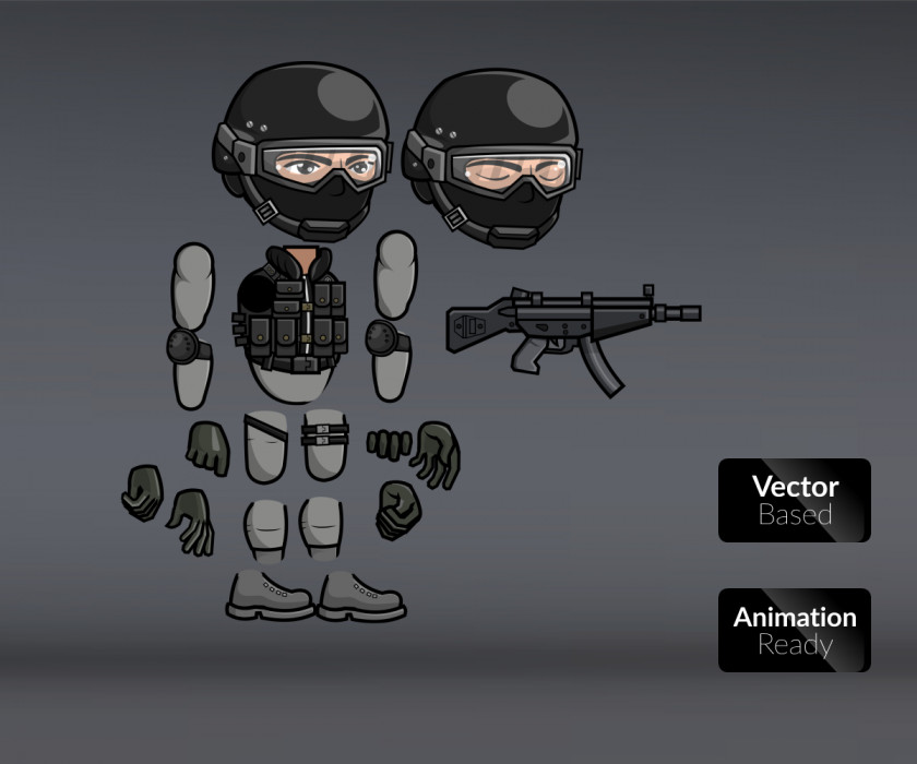 Swat Sprite SWAT Game Concept Art Police PNG