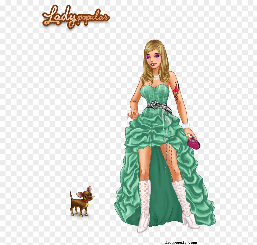 Barbie Costume Design Estilización Figurine PNG