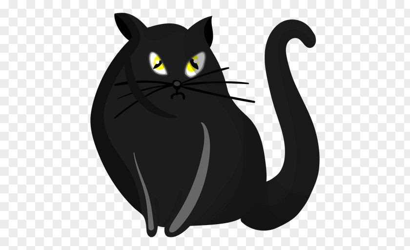 Cat Head Vector Black Bombay Illustration Domestic Short-haired PNG