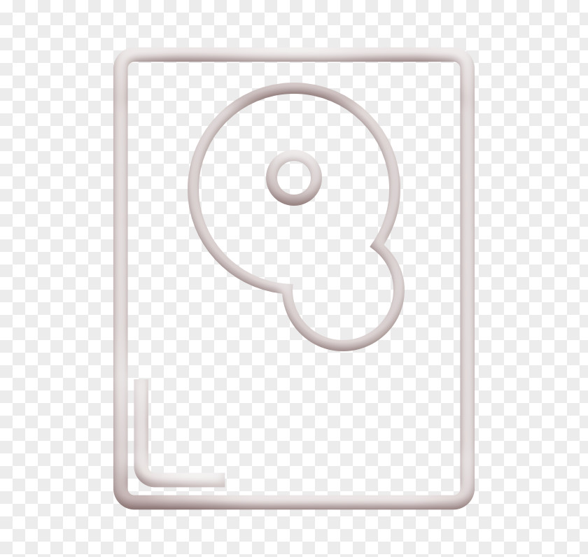 Shopping Icon Red Hardisk Outline PNG