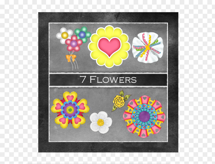 Design Floral Picture Frames Pattern PNG