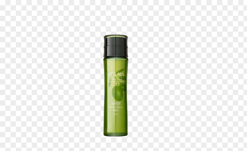 Olive Toner Glass Bottle Green PNG