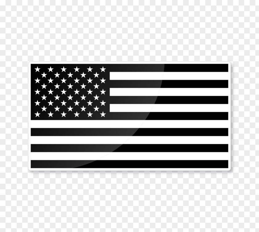 White American Flag Black Of The United States Decal Sticker PNG