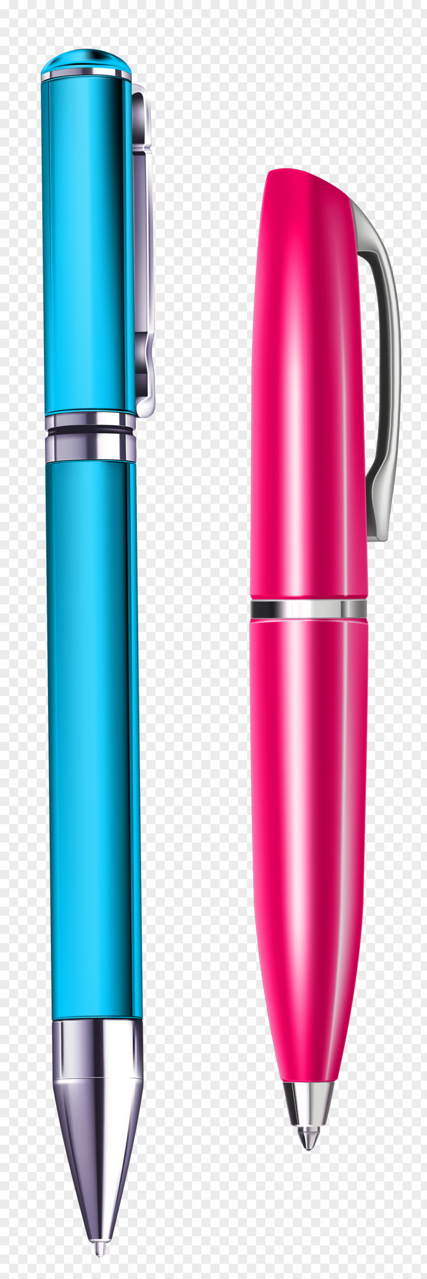 Blue And Pink Pens Transparent Vector Clipart Fountain Pen Clip Art PNG