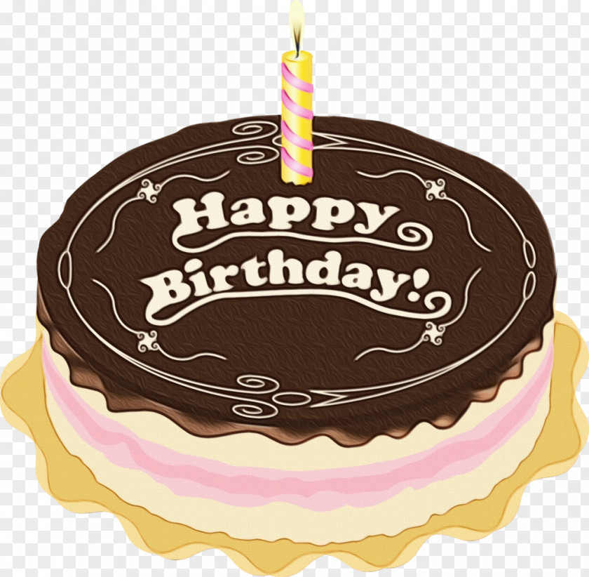 Buttercream Dessert Birthday Cake PNG