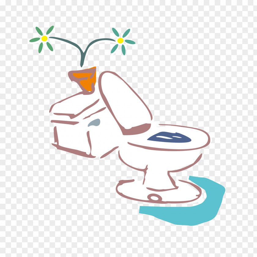 Creative Toilet Stick Figure Poster Cartoon PNG