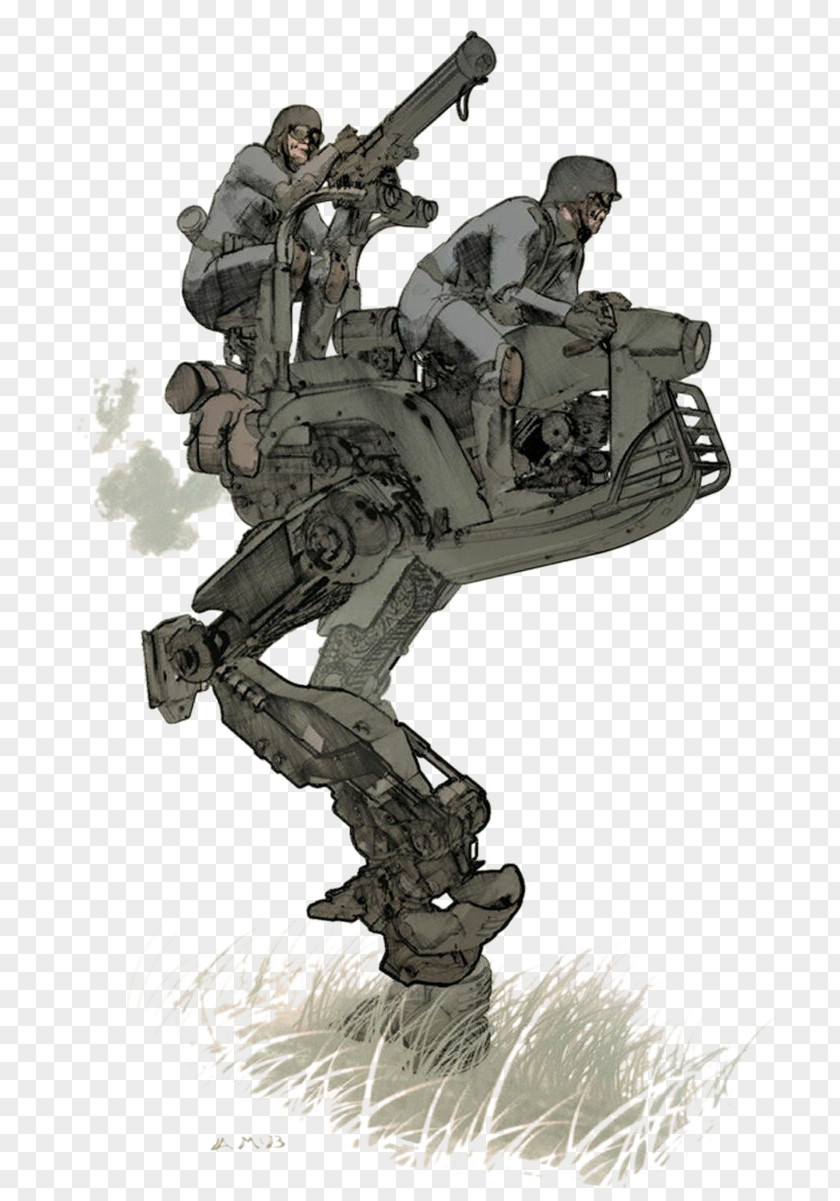Operation Of The Robot Warrior Cyborg Concept Art Mecha Illustration PNG