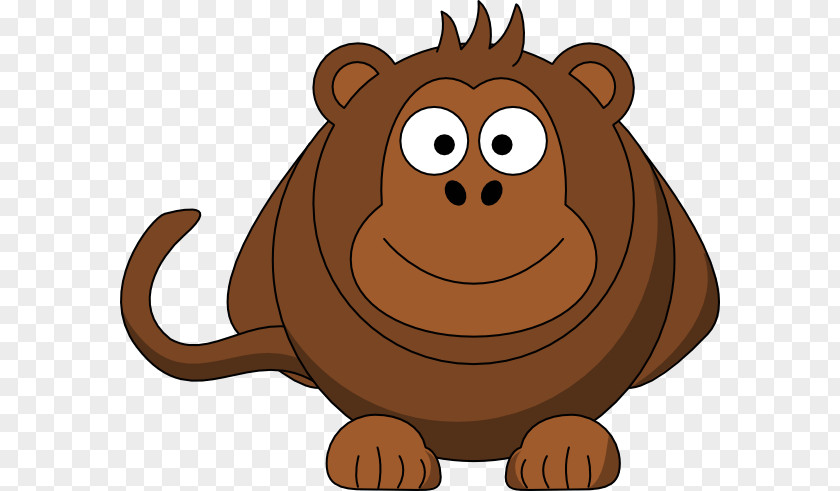 Vector Cartoon Monkey Drawing Clip Art PNG