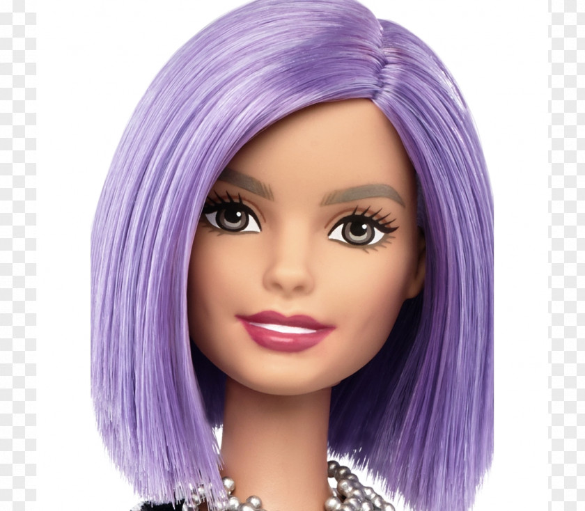 Barbie Doll Violet Purple Hair PNG
