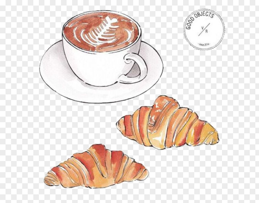 Croissant Coffee Breakfast Brunch Idea PNG
