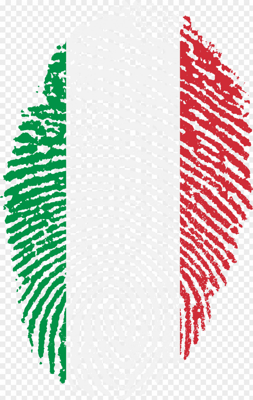 Finger Print Flag Of Italy Fingerprint Haiti PNG