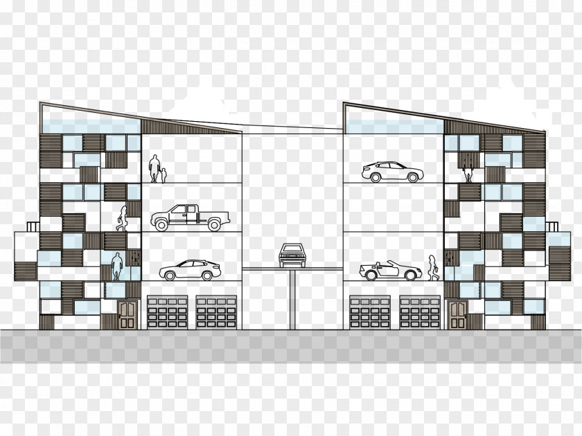 Car Park Floor Plan Elevator Building PNG