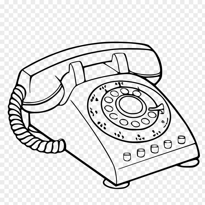 Drawing Corded Phone Hand Cartoon PNG