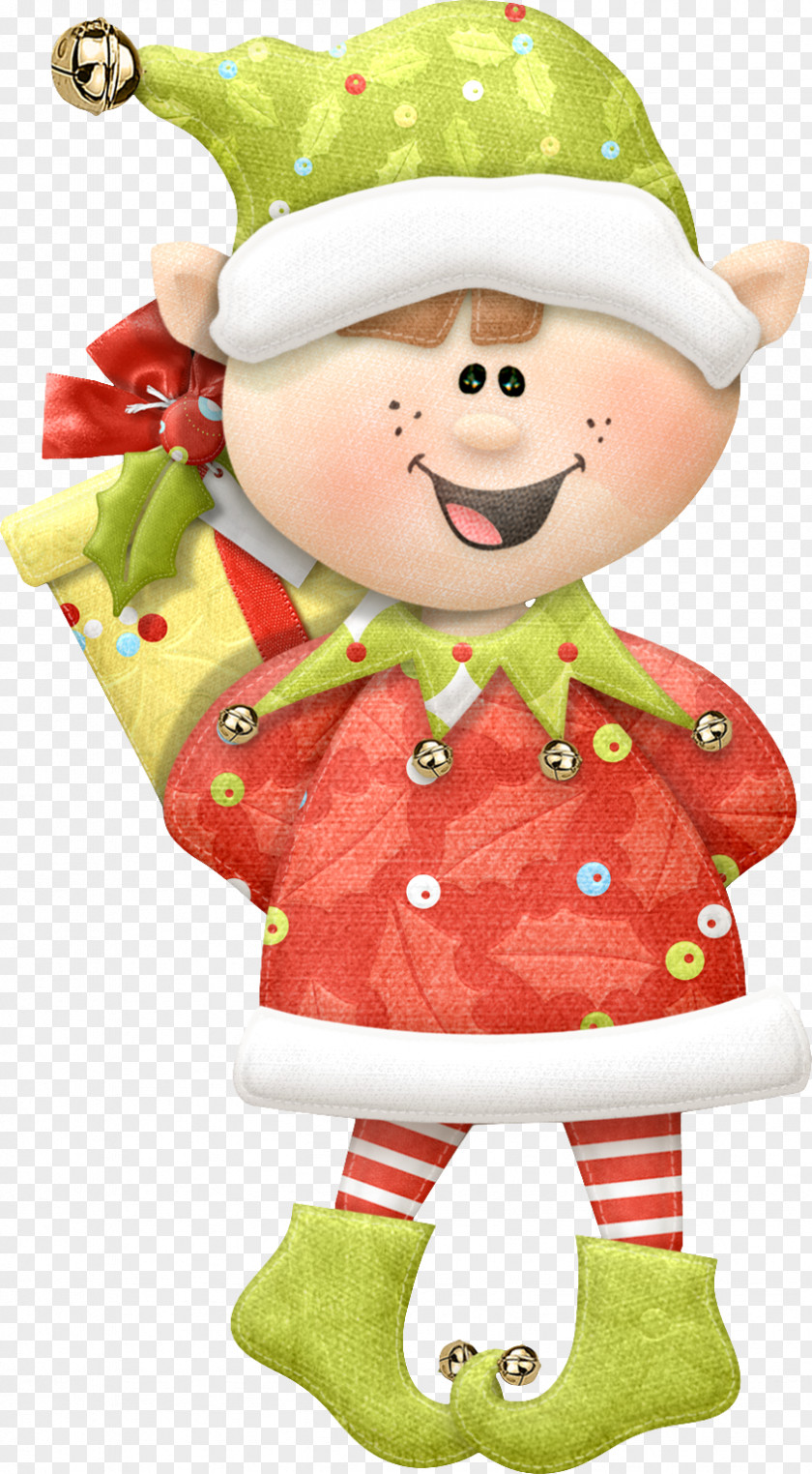 Elf Santa Claus Christmas Ornament PNG