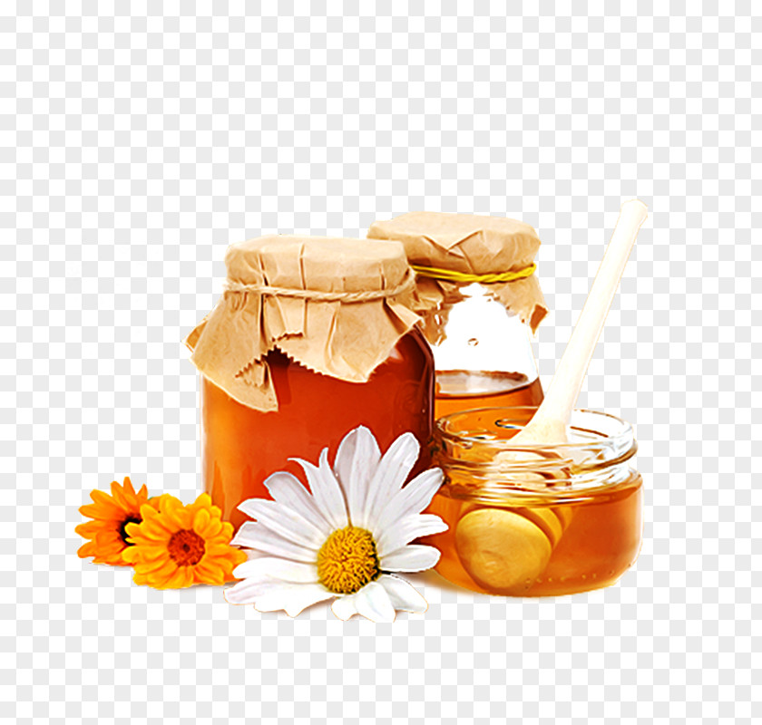 Glass Canned Honey Products In Kind Bee Throat Acute Tonsillitis Gargling PNG