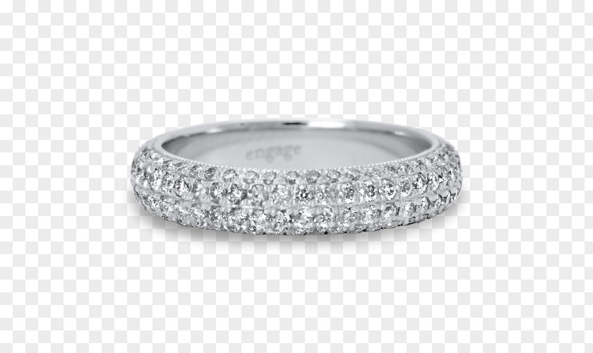 Pave Diamond Rings Wedding Ring Silver Body Jewellery PNG
